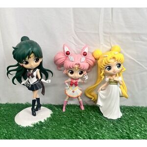 Banpresto Q Pocket Anime Figures Set of 3 Pretty Gaurdian Silor Moon Eternal 5"